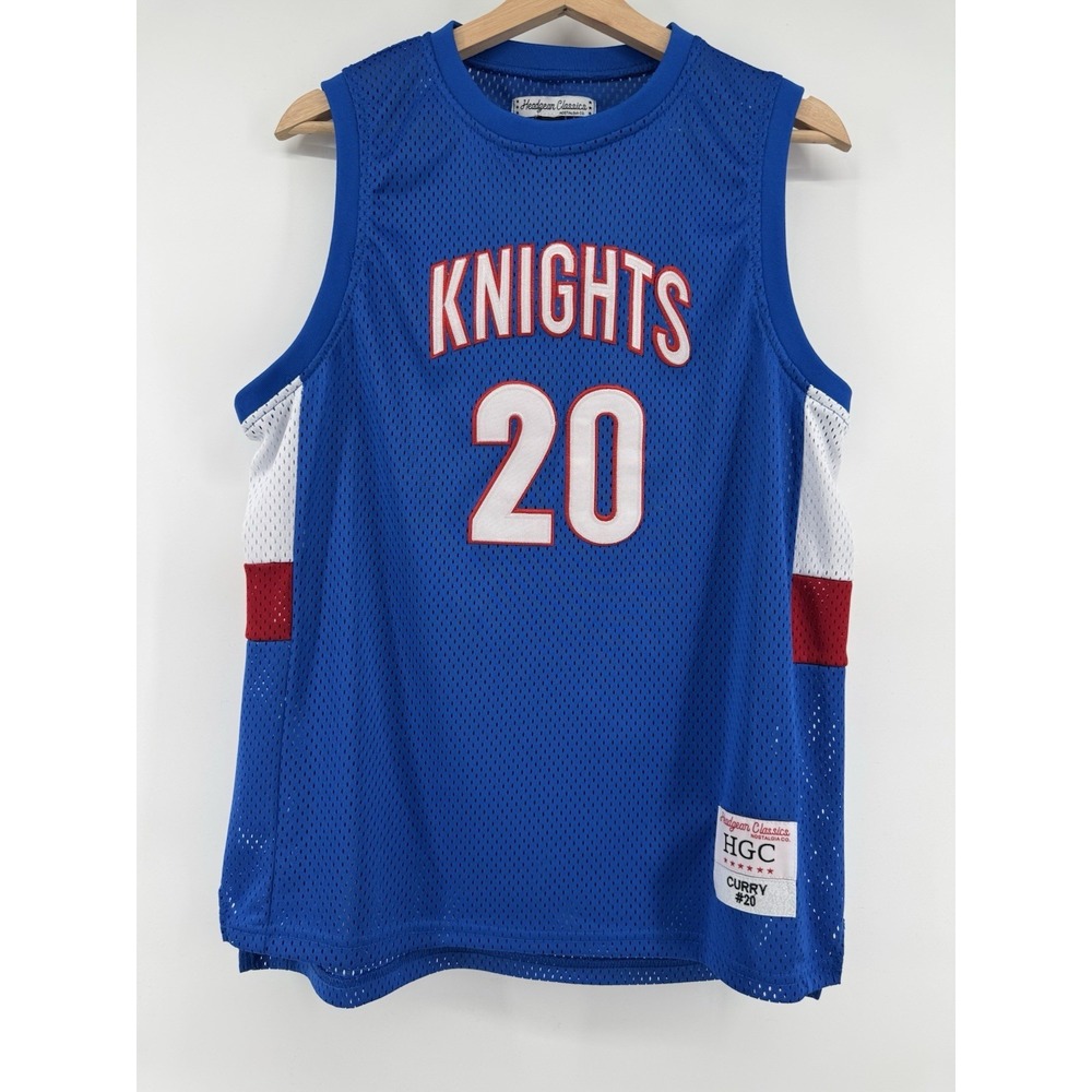 Headgear Classic Knights Steph Curry Jersey Youth XL Blue Embroidered #20 HS